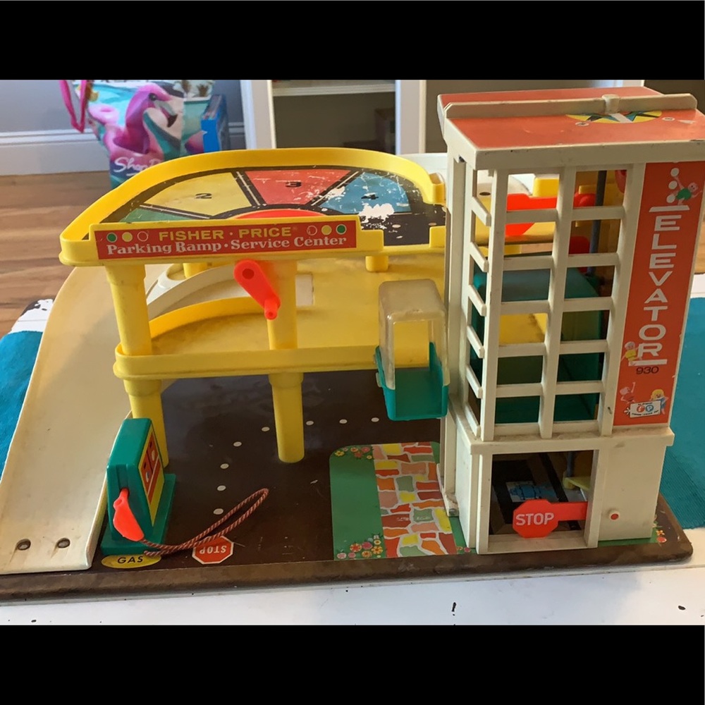 Vintage Fisher Price working garage
